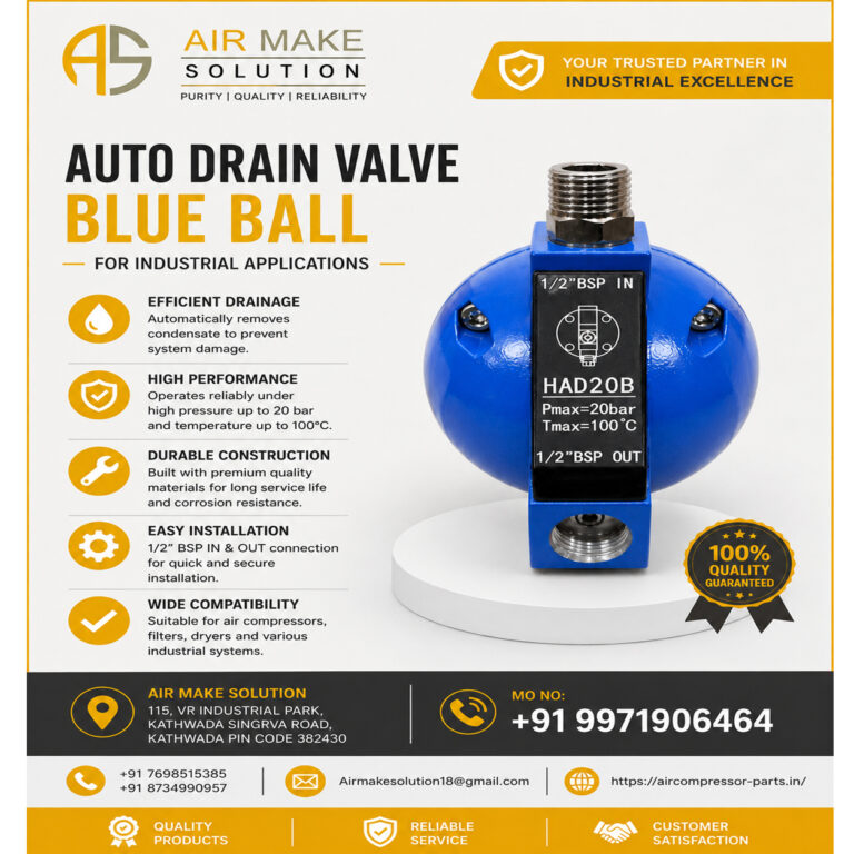 Auto Drain Valve Blue Ball for Industrial Applications