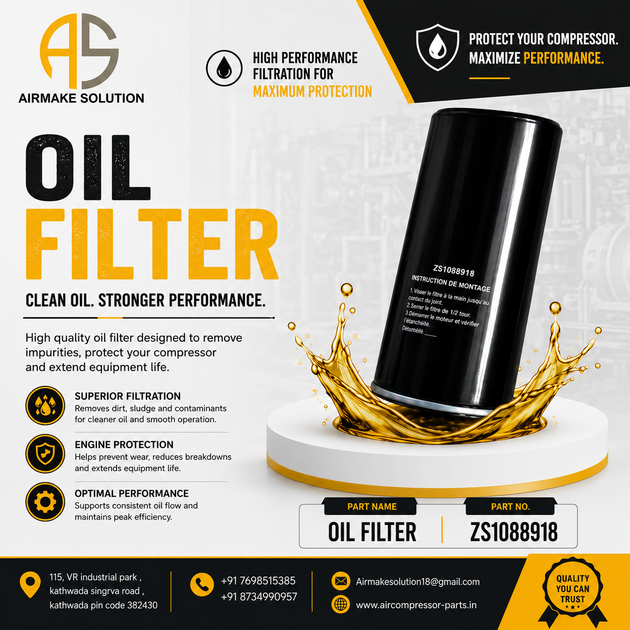 OIL FILTER CLEAN OIL. STRONGER PERFORMANCE.