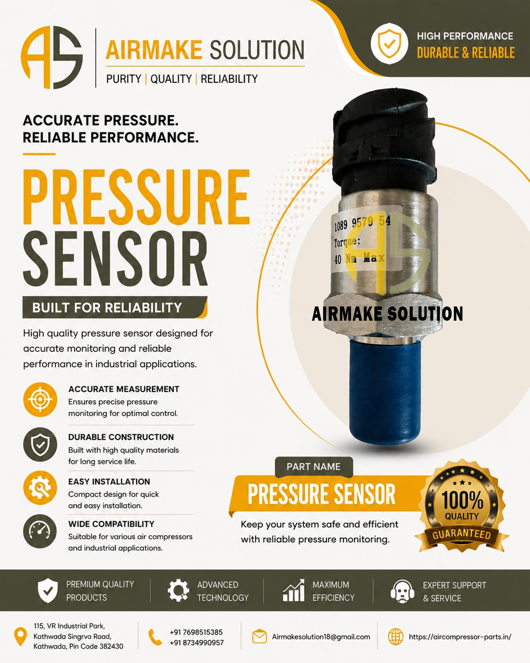 PRESSURE SENSOR BUILT FOR RELIABILITY