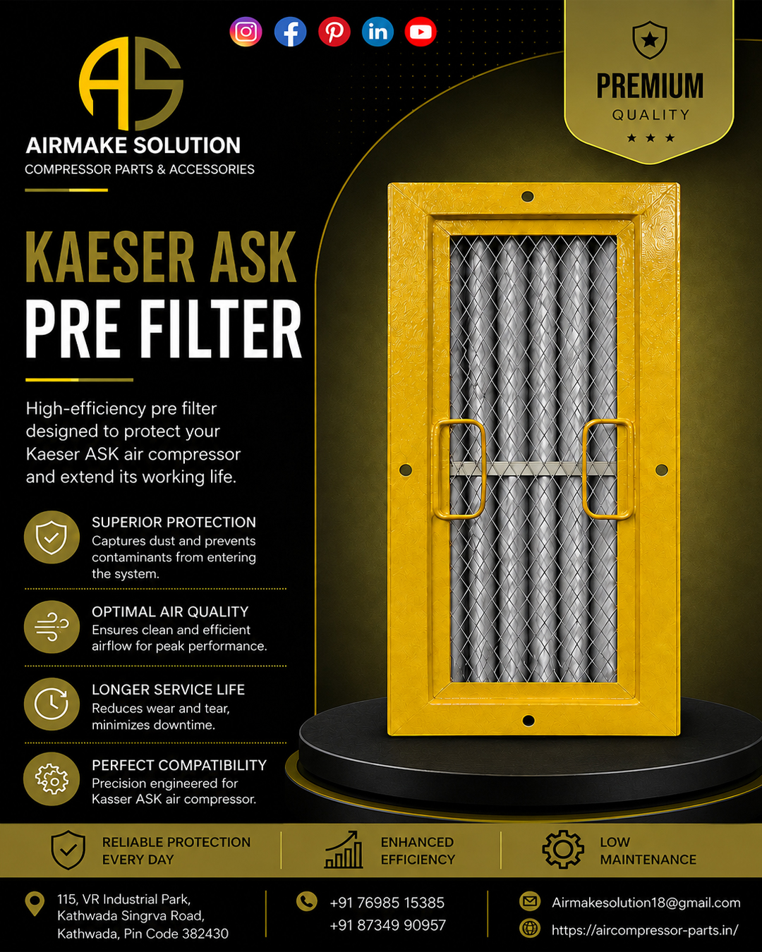 Kaeser CSD Pre Filter: Improve Air Quality, Compressor Protection